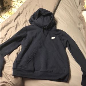 Cowl neck Nike navy hoodie